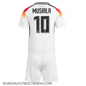 Camiseta Alemania Jamal Musiala #10 Primera Equipación Replica Eurocopa 2024 para niños mangas cortas (+ Pantalones cortos)